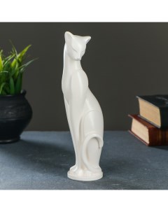 Фигура Кошка Грация белая 6х7х23см Хорошие сувениры