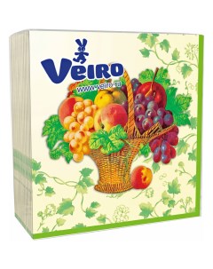 Бумажные салфетки Корзина с фруктами 33 х 33 см 20 шт Veiro