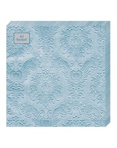 Салфетки бумажные перламутровый голубой трехслойные 33 х 33 см 16 шт Art bouquet