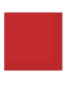 Салфетки бумажные двухслойные красные 33 х 33 см Rrc