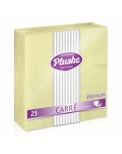 Салфетки бумажные Premium Carre 25 шт Plushe