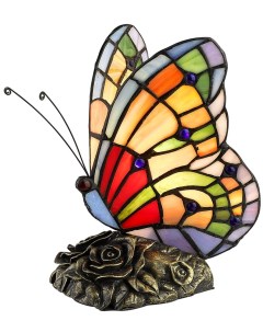 Интерьерная настольная лампа с бабочками разноцветная 805 864 01 Velante
