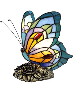 Интерьерная настольная лампа с бабочками разноцветная 805 844 01 Velante