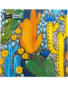 Салфетки Cacti color трехслойные 33 33см 20шт Duni