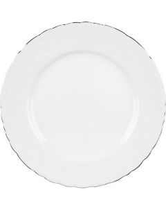 Тарелка для вторых блюд Rococo обеденная платиновая отводка 25 см Cmielow
