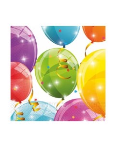 Салфетки бумажные Sparkling Balloons 2 слоя 33 х 33 см 20 шт Procos
