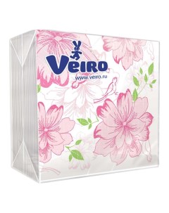 Салфетки в ассортименте 1 слой 24 х 24 см 100 шт Veiro