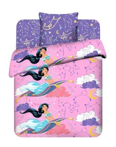 Комплект постельного белья Принцесса Жасмин 1 5 сп бязь розовый фиолетовый Василиса