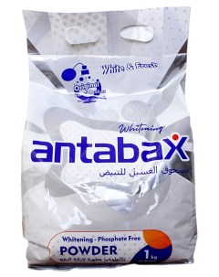 Стиральный порошок отбеливающий premium для белого белья 1кг Antabax