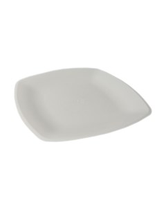 Тарелка одноразовая пластиковая белая 18x18 см 12 штук в упаковке Авм-пластик
