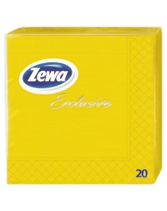 Салфетки сервировочные exclusive трехслойные 20 шт желтые 9011111186768 Zewa
