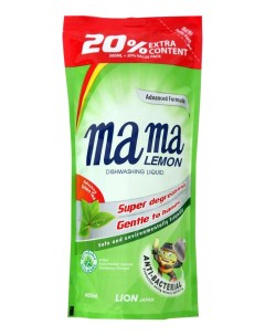 Гель для мытья посуды Mama Lemon Green Tea Fragrance зеленый чай антибактериальный 600 мл Lion