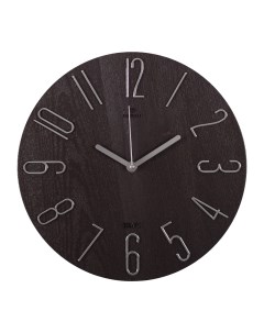 Часы настенные d 30см корпус коричневый с серебром классика 3010 004 Рубин