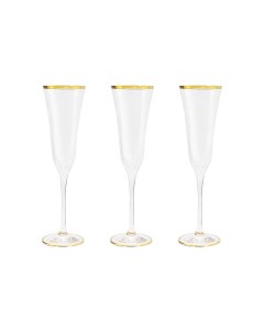 Набор бокалов для шампанского Сабина золото 175 мл 6 шт SM 4155 G Same
