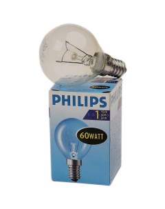 Лампа накаливания P45 60W E14 CL Philips