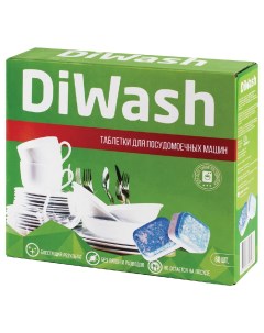 Средство для мытья посуды в посудомоечных машинах 60 таблеток Diwash
