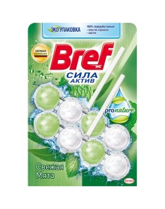 Туалетный блок для унитаза Бреф Pro Nature свежая мята 2шт Bref