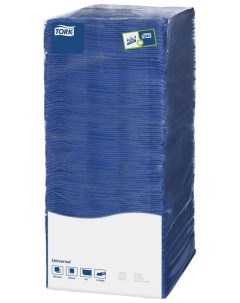 Бумажные салфетки universal однослойные синие 25 25 см 500 штук Tork