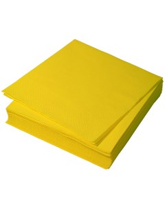 Бумажные салфетки однослойные желтые 24 24 см 250 штук H-line