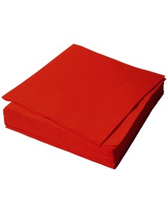Бумажные салфетки однослойные красные 24 24 см 250 штук H-line