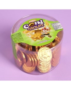 Монеты tayas coin chocolate золотистые с какао из шоколадной глазури 5 г 100 штук Холодок