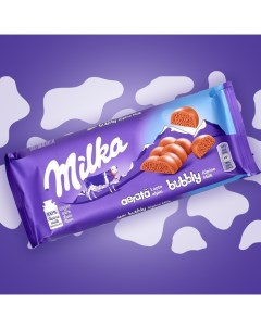 Молочный шоколад с пузырьками bubbly milk chocolate 90 г Milka