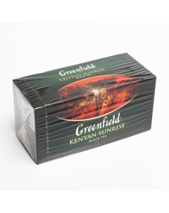 Чай черный kenyan sunrise орими трейд 25 пакетиков по 2 г 5 штук Greenfield