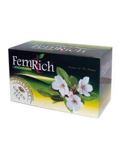 Чай Жасмин зеленый с добавками пакетированный 20 пакетиков х 2 г Femrich