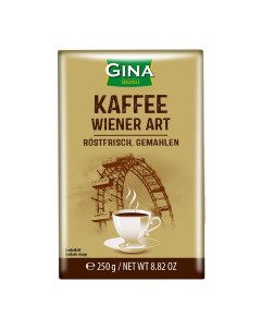 Кофе жареный молотый Wiener Art 250 г Gina