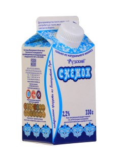Питьевой йогурт натуральный 2 5 БЗМЖ 330 г Рузский