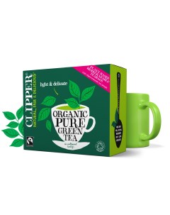 Чай зеленый Pure Green Tea в пакетиках 2 г х 20 шт Clipper