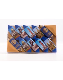 Шоколадные конфеты Виды Санкт Петербурга пралине с вафлей 140 г Камея