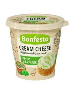 Сыр творожный Cream Cheese со вкусом песто и базилика 65 125 г Bonfesto