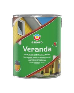 Краска для деревянных фасадов Veranda белая основа A 0 95 л Eskaro