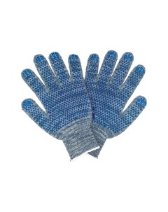 Трикотажные перчатки с ПВХ ПРОМПЕРЧАТКИ 5 нитей 10 класс серые 5 пар ПП 27090 5 Tdm еlectric