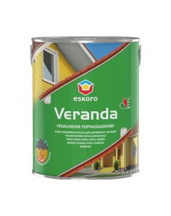 Краска для деревянных фасадов Veranda белая основа A 2 85 л Eskaro