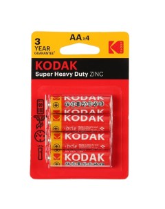 Батарейка солевая Extra Heavy Duty AA R6 4BL 1 5В блистер 4 шт Kodak