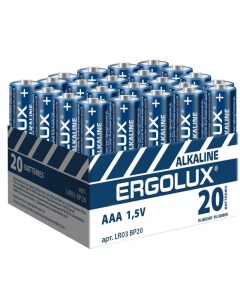 LR03 Alkaline BP20 LR03 BP20 батарейка 1 5В 20 шт в уп ке Ergolux