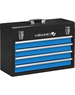 Ящик металлический инструментальный 4 выдвежные секции HT7G075 Hoegert technik