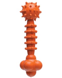Игрушка для собак ЗооПласт гантель рифленая с шипами каучуковая 16 см Nobrand