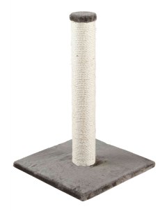 Когтеточка столбик на подставке сизаль серая 60 см Trixie