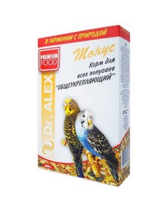 Сухой корм для волнистых попугаев общеукрепляющий 500 г Dr.alex