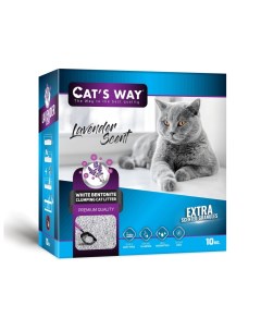 Наполнитель комкующийся CAT S WAY LAVANDER с фиолетовыми гранулами и ароматом лаванды 6л Cats way