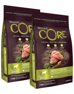 Сухой корм для собак Core Healthy Weight Dog Adult беззерновой индейка 2 шт по 10 кг Wellness core