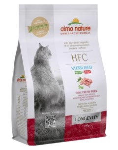 Сухой корм для кошек со свежей свининой для взрослых и пожилых 4шт по 0 3кг Almo nature