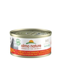 Консервы для кошек HFC Nature курица креветки 24шт по 150г Almo nature