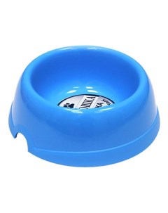 Одинарная миска для собак пластик голубой 1 2 л Хорошка