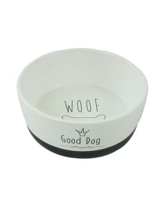 Одинарная миска для собаки керамика белый 0 36 л Foxie
