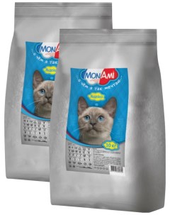 Сухой корм для кошек с индейкой 2 шт по 10 кг Монами