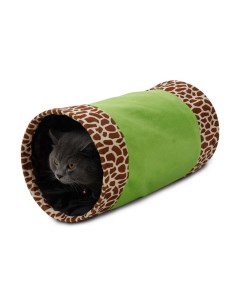 Тоннель для кошек шуршащий зеленый 25 х 50 см полиэстер Major